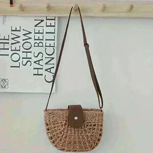 Mini woven crossbody bag